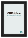 Photo Frame 20x30cm Black Woodgrain MDF Lazio Front Size | Yourdecoration.com