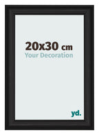 Photo Frame 20x30cm Black Woodgrain MDF Lazio Front Size | Yourdecoration.com