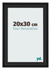 Photo Frame 20x30cm Black Woodgrain MDF Lazio Front Size | Yourdecoration.com