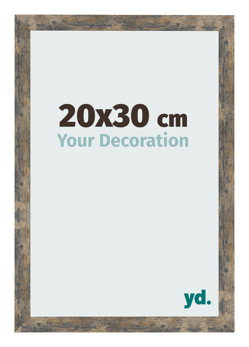 Photo Frame 20x30cm Blue Gold Melange MDF Bologna Front Size | Yourdecoration.com