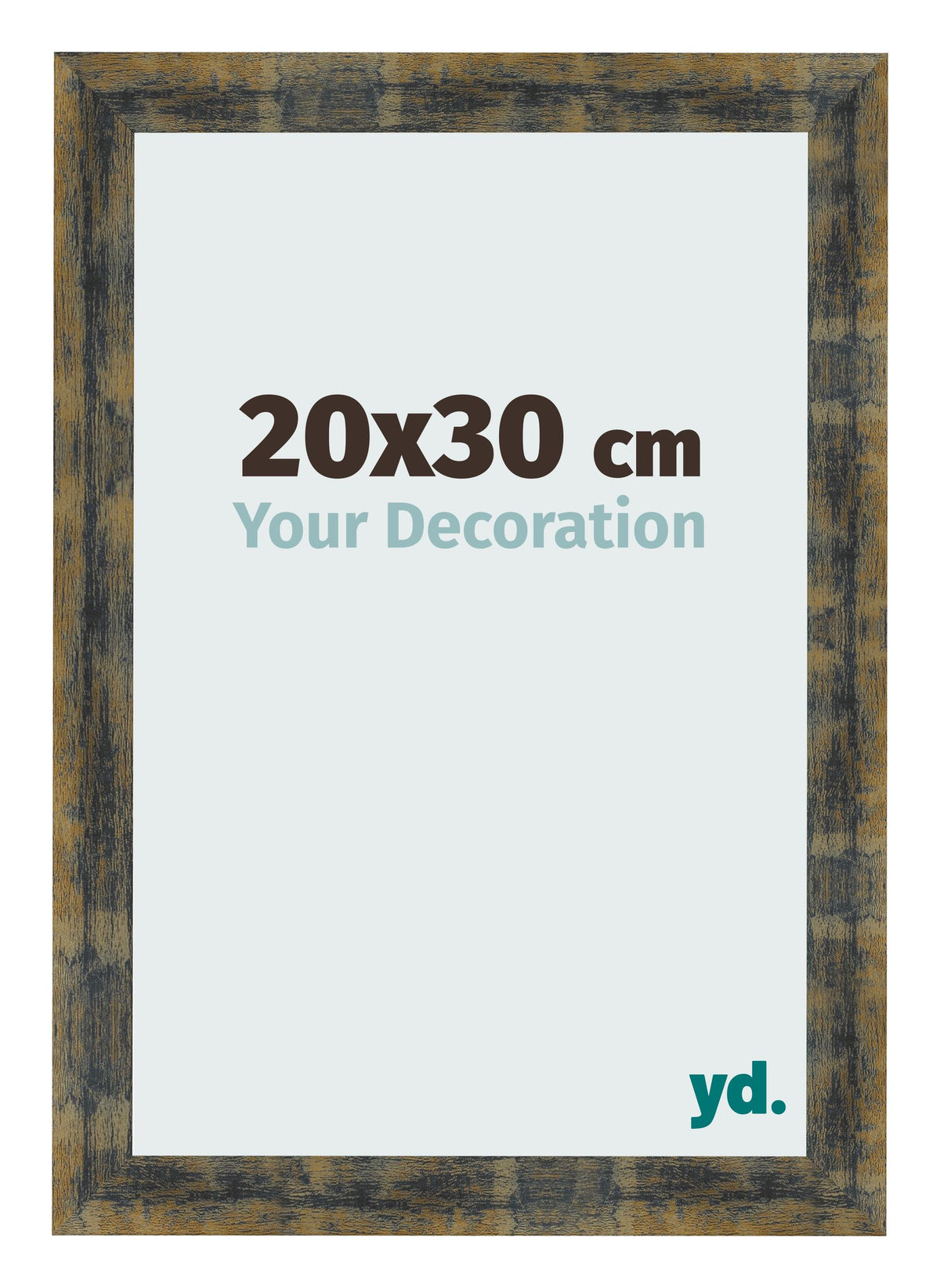 Photo Frame 20x30cm Blue Gold Melange MDF Pisa Front Size | Yourdecoration.com