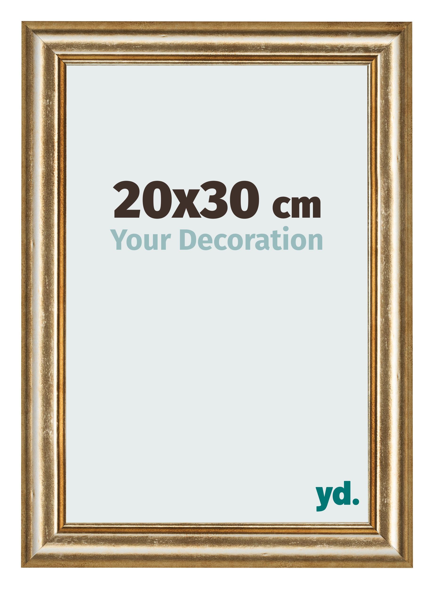 Photo Frame 20x30cm Gold Antique MDF Lazio Front Size | Yourdecoration.com