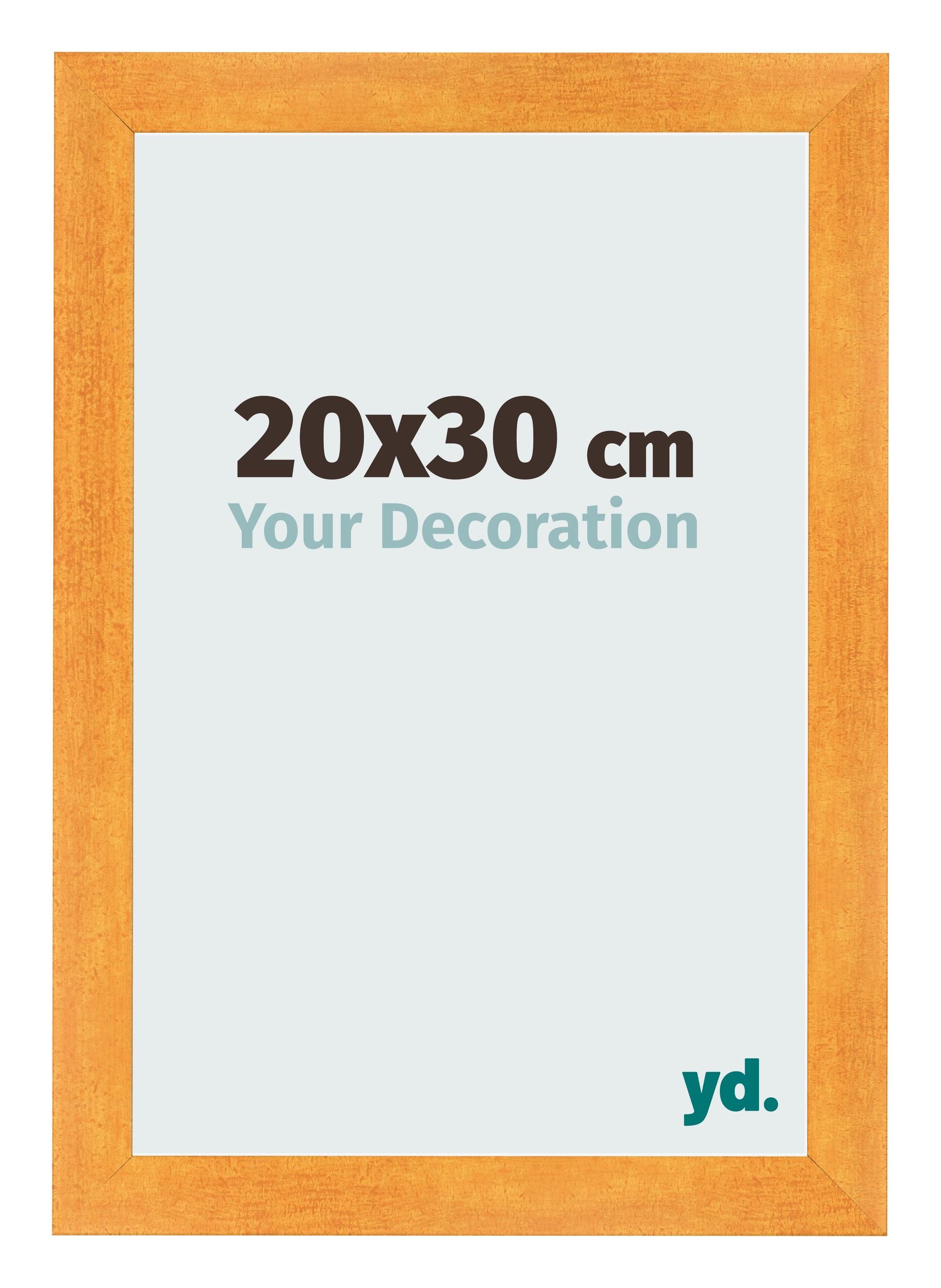 Photo Frame 20x30cm Orange MDF Pisa Front Size | Yourdecoration.com
