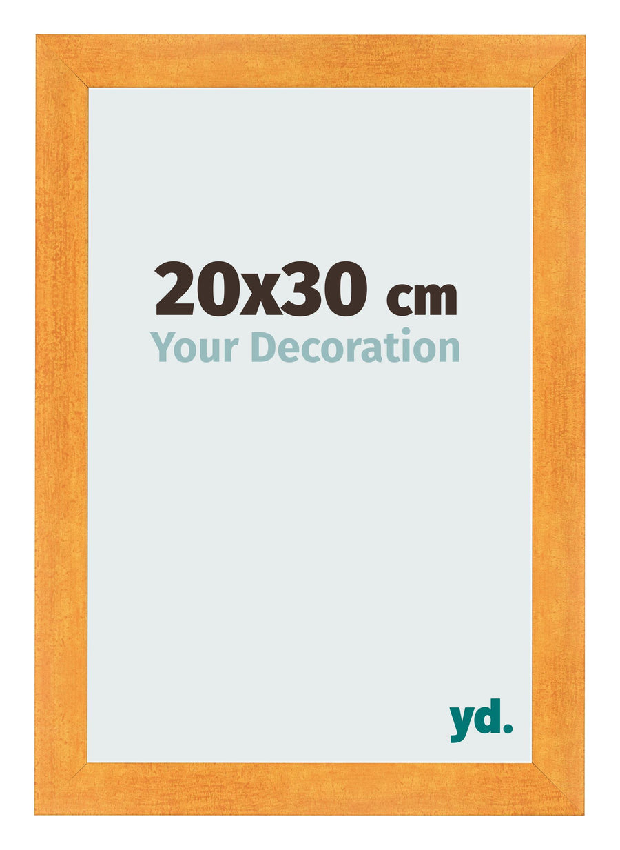 Photo Frame 20x30cm Orange MDF Pisa Front Size | Yourdecoration.com