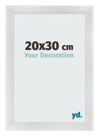 Photo Frame 20x30cm Silver Black Swept MDF Pisa Front Size | Yourdecoration.com