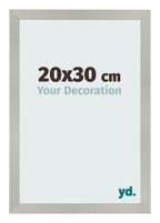 Photo Frame 20x30cm Silver Matte MDF Bologna Front Size | Yourdecoration.com