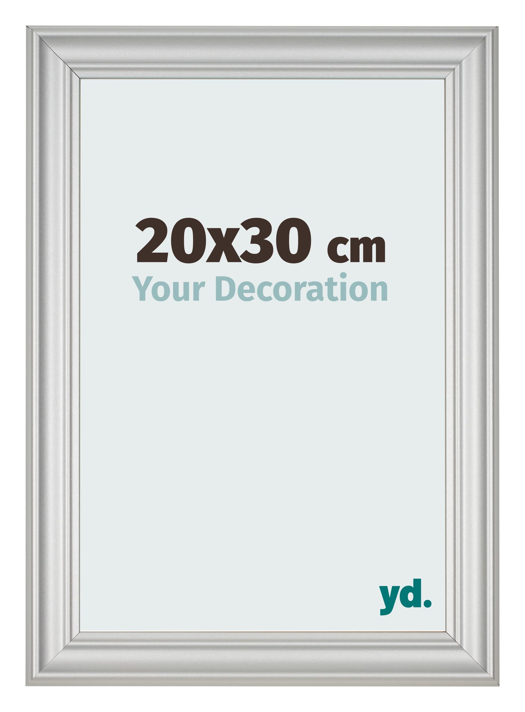 Photo Frame 20x30cm Silver Matte MDF Lazio Front Size | Yourdecoration.com