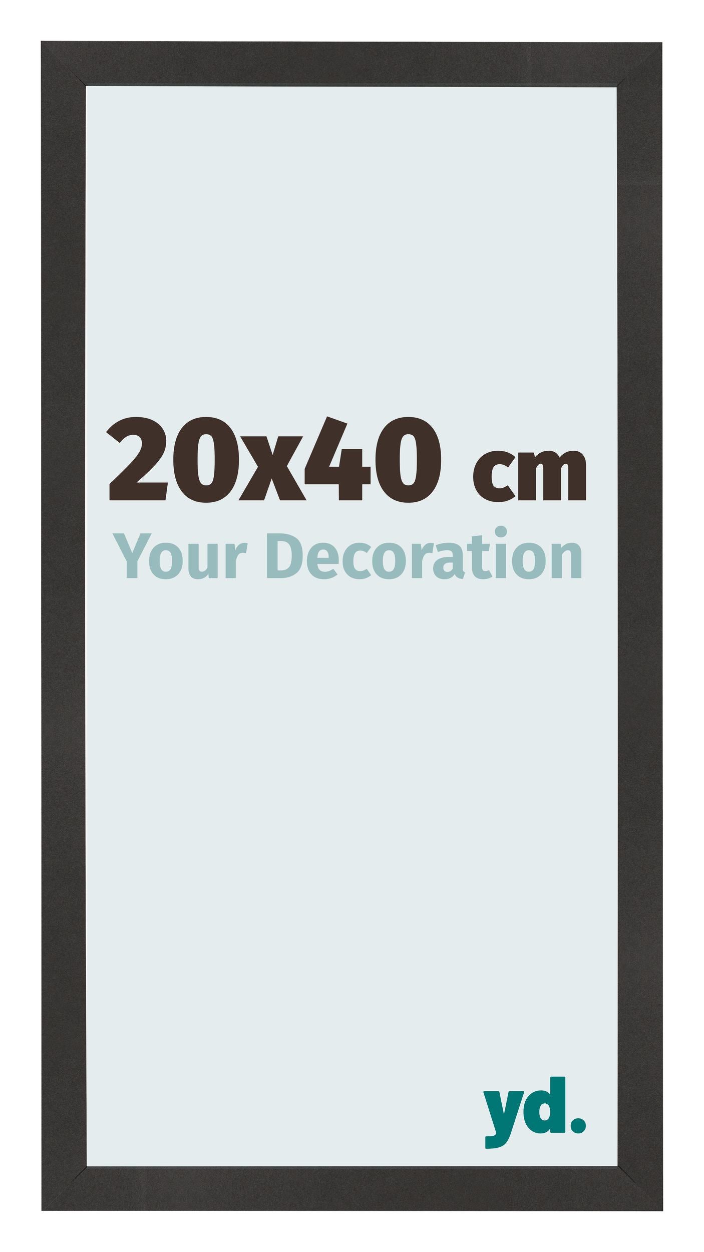 Photo Frame 20x40 cm Black Matte MDF Bologna Front Size | Yourdecoration.com