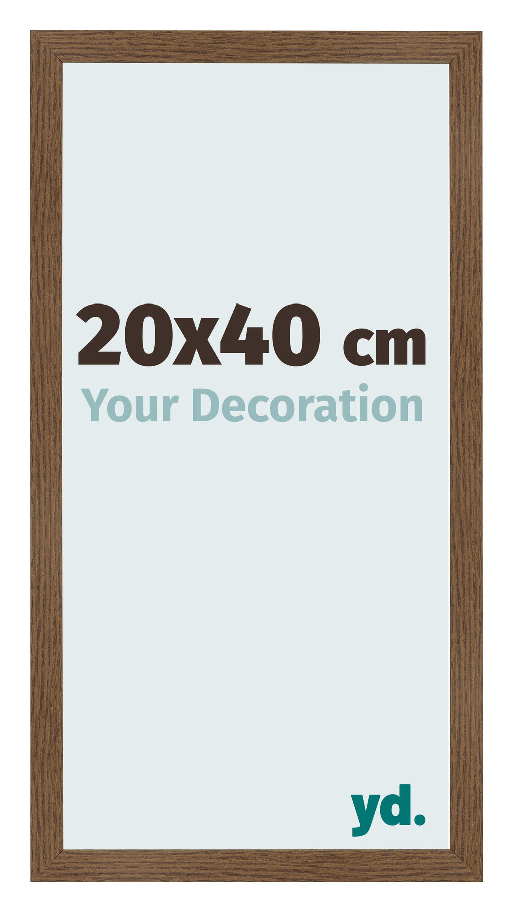 Photo Frame 20x40 cm Oak Rustic MDF Bologna Front Size | Yourdecoration.com