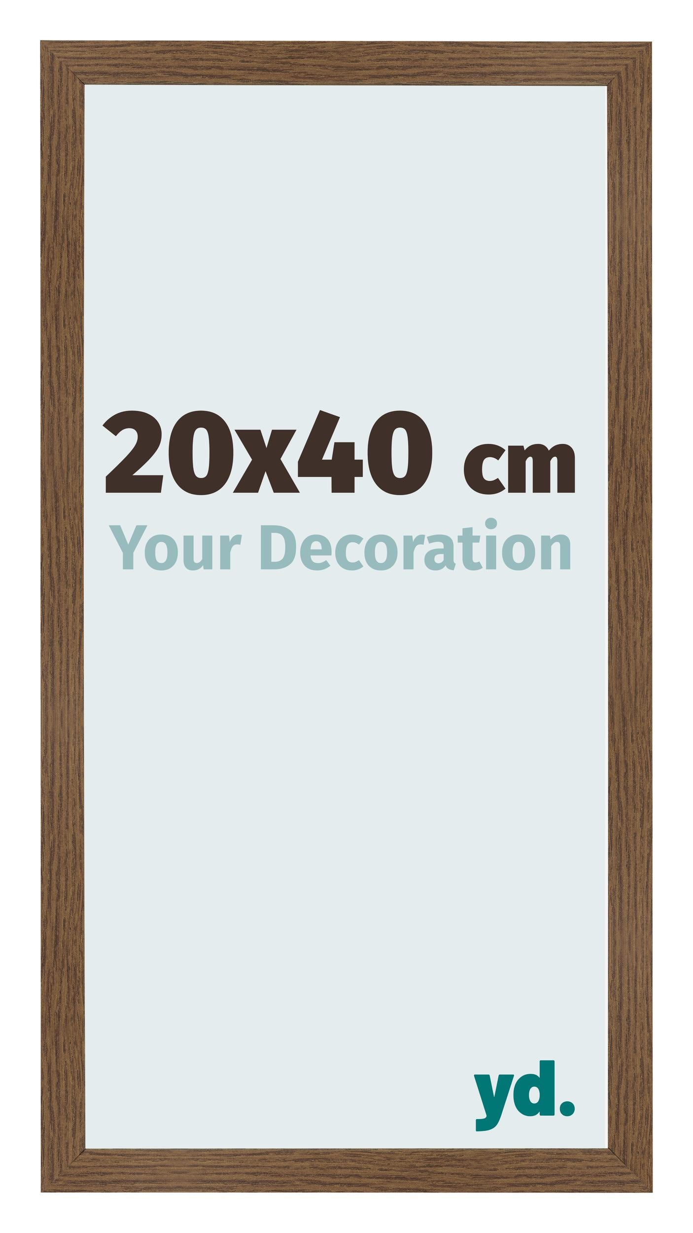 Photo Frame 20x40 cm Oak Rustic MDF Bologna Front Size | Yourdecoration.com