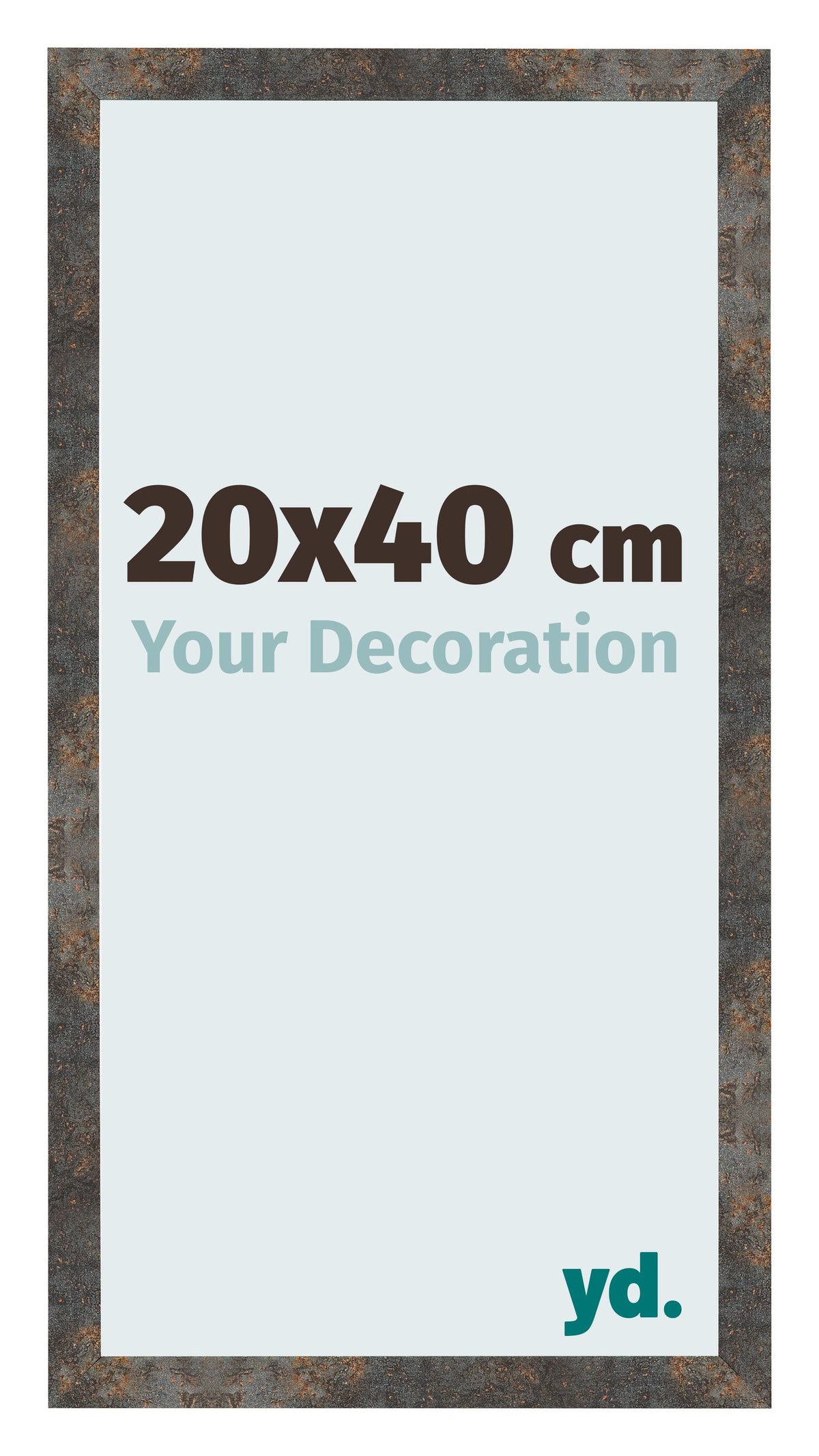 Photo Frame 20x40 cm Oxidized Metal MDF Bologna Front Size | Yourdecoration.com