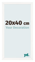 Photo Frame 20x40 cm White High Gloss MDF Bologna Front Size | Yourdecoration.com