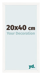 Photo Frame 20x40 cm White High Gloss MDF Bologna Front Size | Yourdecoration.com