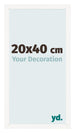Photo Frame 20x40 cm White High Gloss MDF Bologna Front Size | Yourdecoration.com