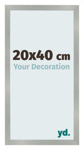 Photo Frame 20x40cm Aluminum Brushed MDF Bologna Front Size | Yourdecoration.com