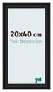 Photo Frame 20x40cm Black Woodgrain MDF Lazio Front Size | Yourdecoration.com