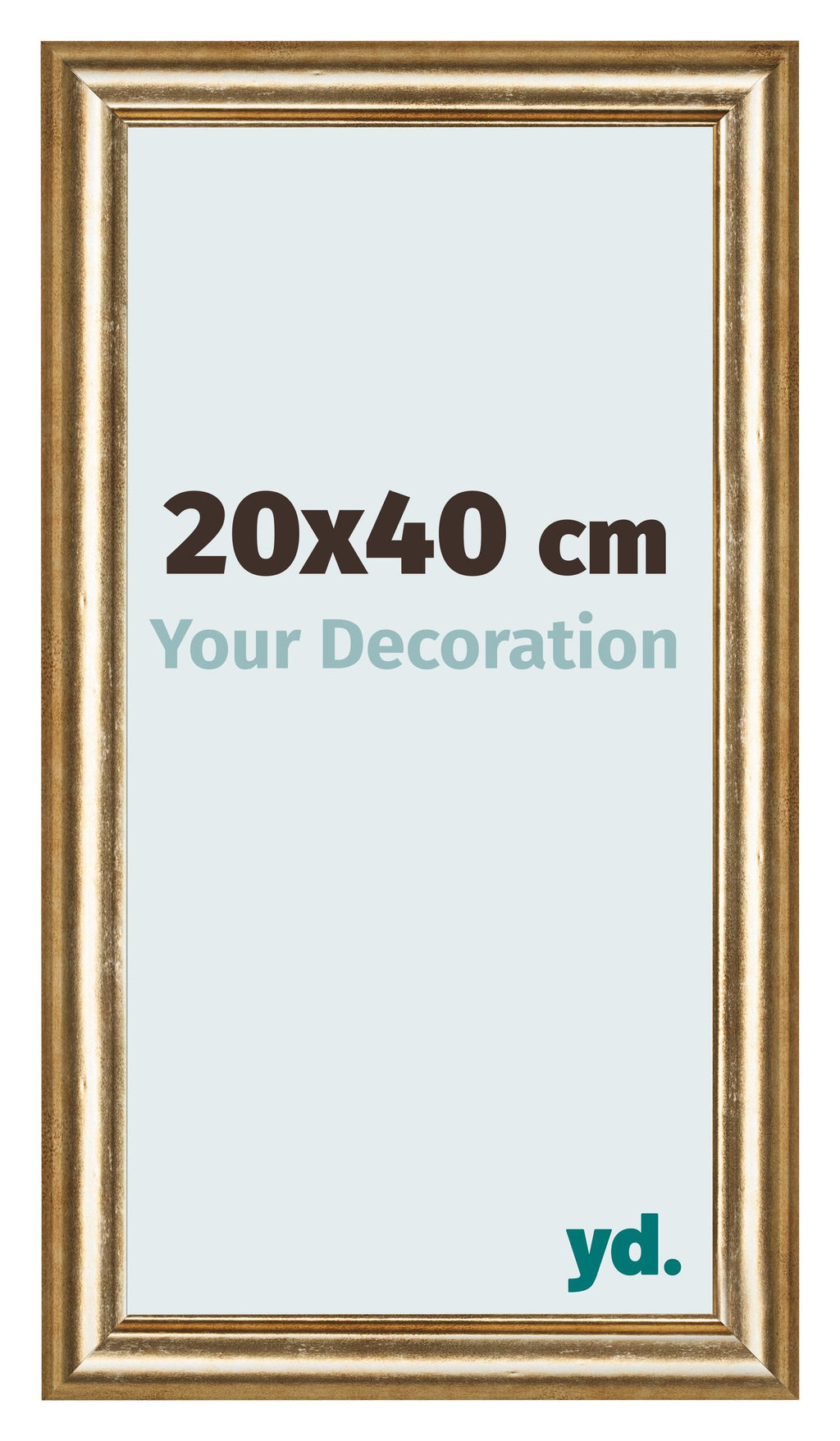 Photo Frame 20x40cm Gold Antique MDF Lazio Front Size | Yourdecoration.com