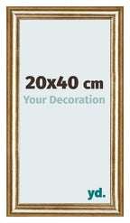 Photo Frame 20x40cm Gold Antique MDF Lazio Front Size | Yourdecoration.com