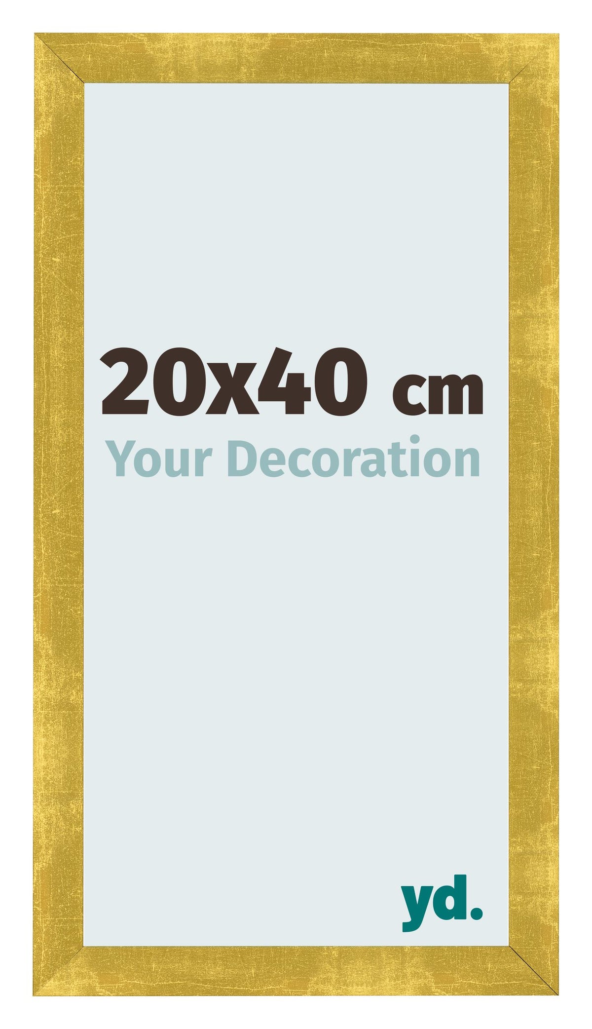 Photo Frame 20x40cm Gold Vintage MDF Pisa Front Size | Yourdecoration.com
