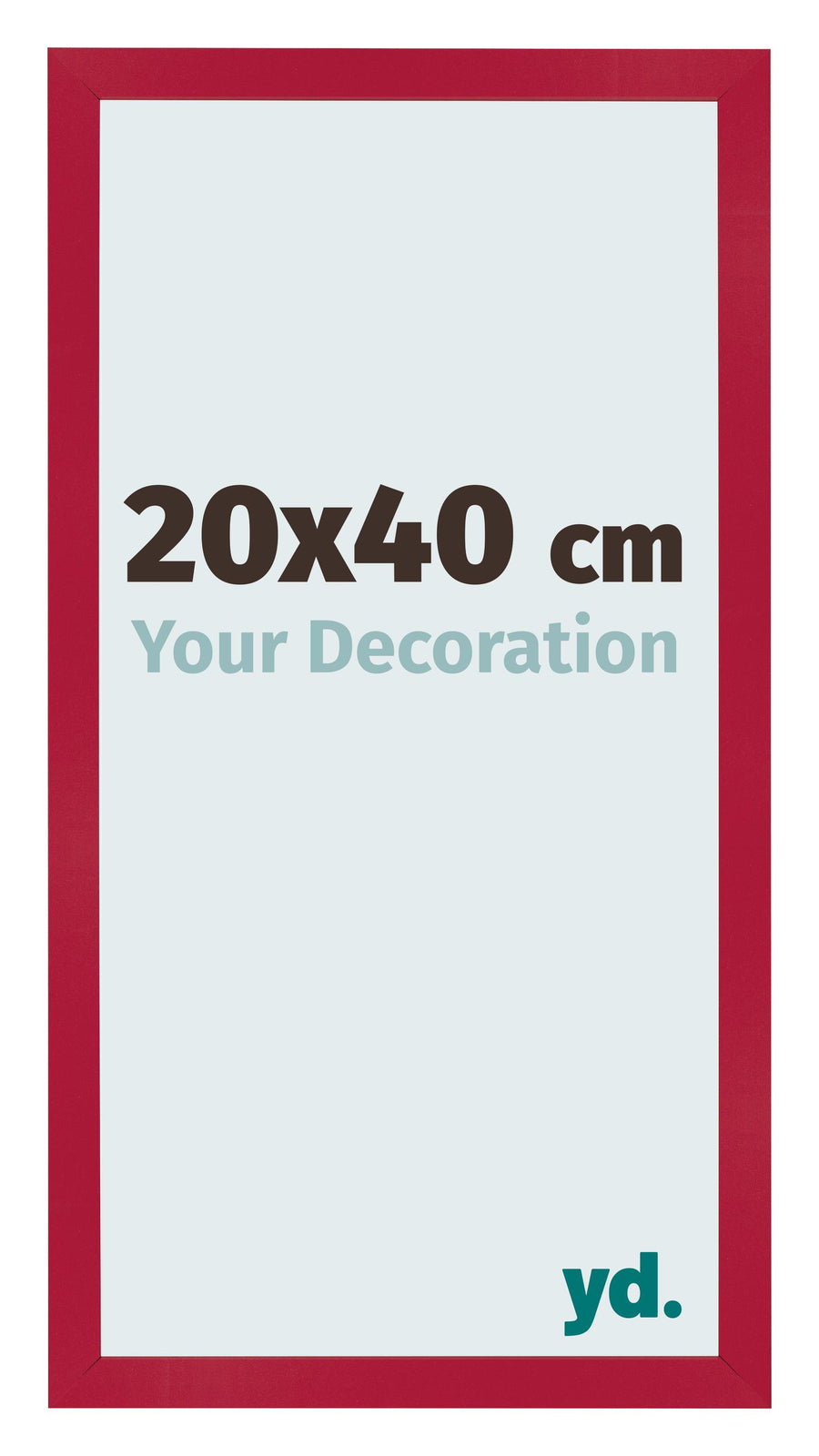 Photo Frame 20x40cm Red MDF Bologna Front Size | Yourdecoration.com