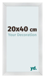 Photo Frame 20x40cm Silver Black Swept MDF Pisa Front Size | Yourdecoration.com