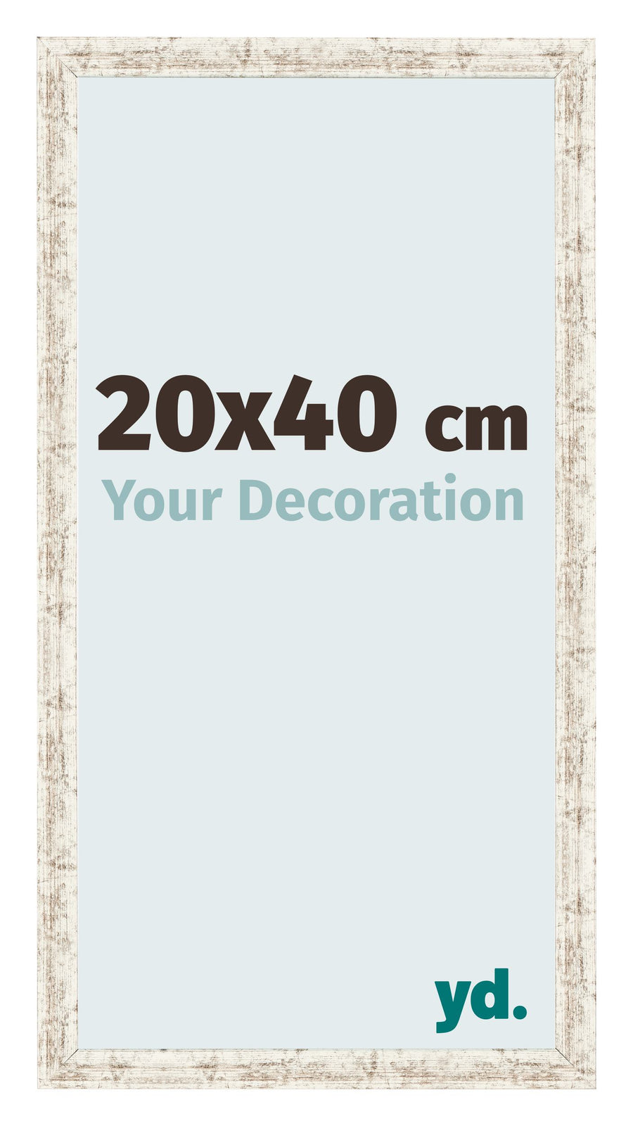 Photo Frame 20x40cm White Vintage MDF Bologna Front Size | Yourdecoration.com