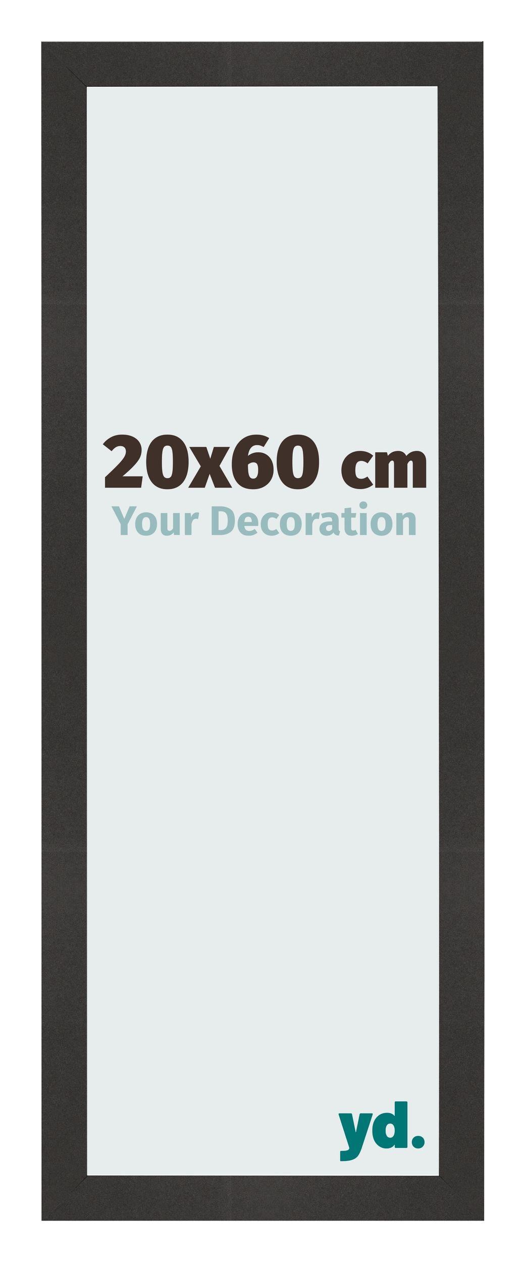 Photo Frame 20x60 cm Black Matte MDF Bologna Front Size | Yourdecoration.com