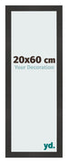 Photo Frame 20x60 cm Black Matte MDF Bologna Front Size | Yourdecoration.com