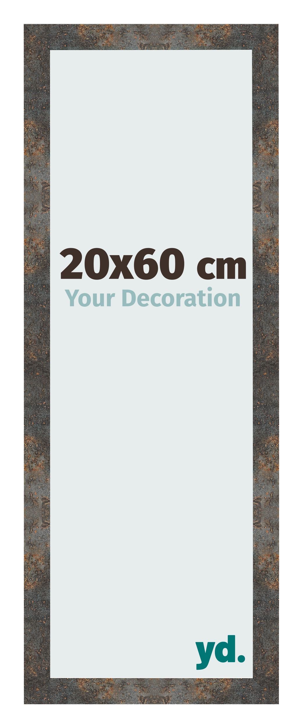 Photo Frame 20x60 cm Oxidized Metal MDF Bologna Front Size | Yourdecoration.com
