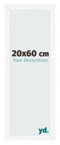 Photo Frame 20x60 cm White High Gloss MDF Bologna Front Size | Yourdecoration.com
