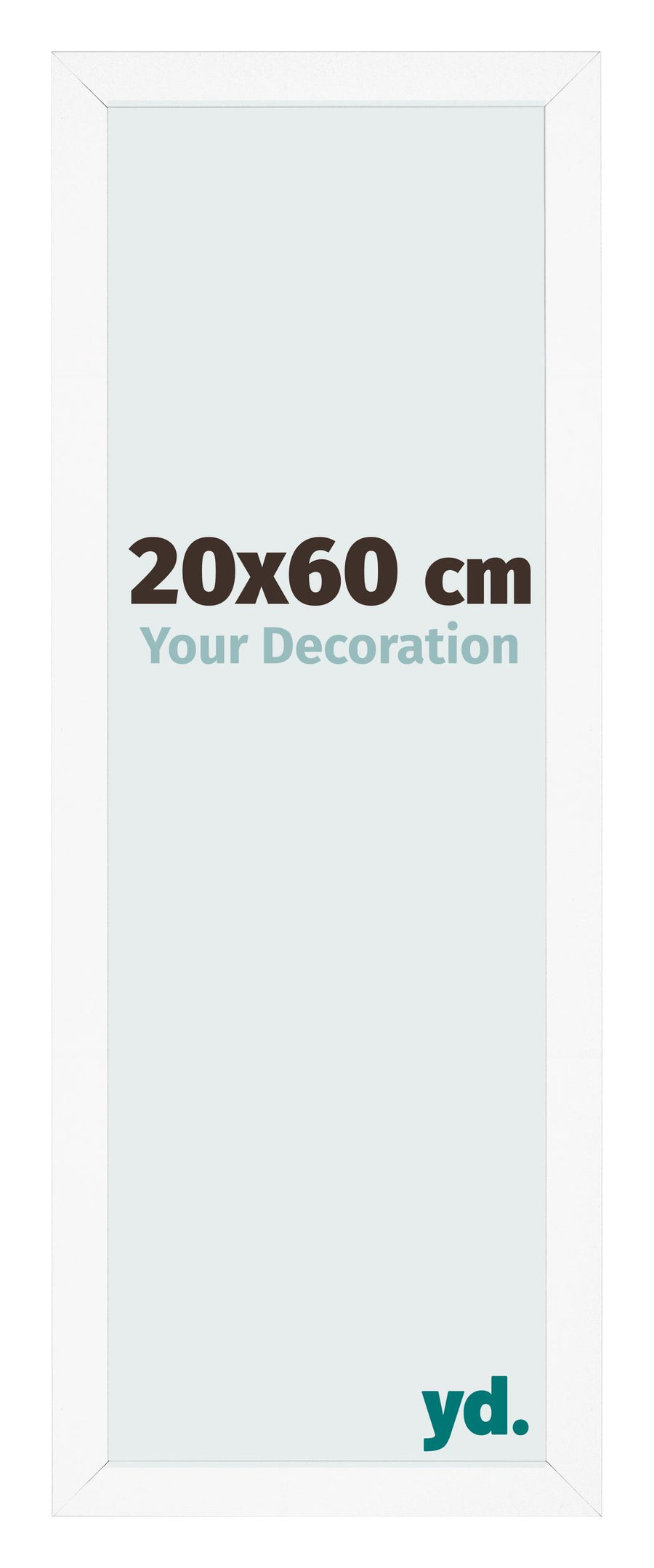 Photo Frame 20x60 cm White Matte MDF Bologna Front Size | Yourdecoration.com