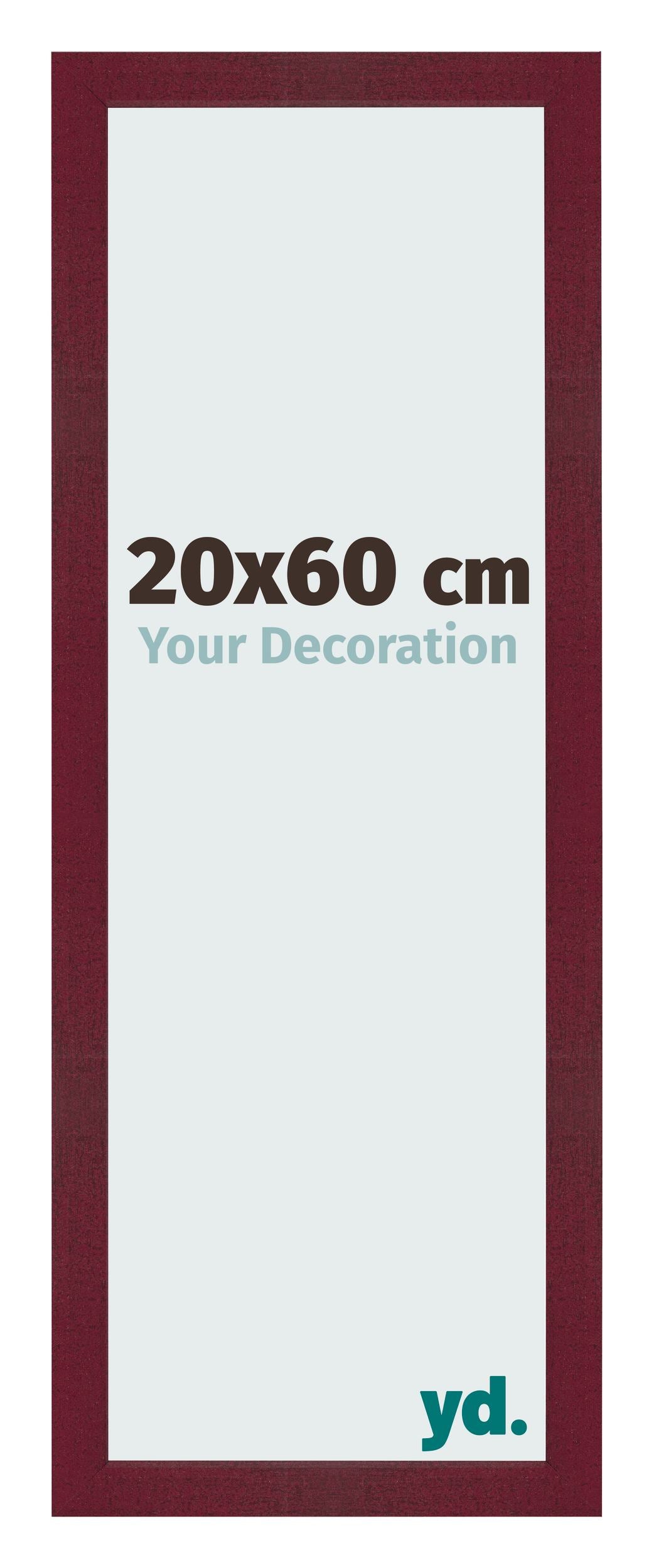 Photo Frame 20x60 cm Wine Red Swept MDF Bologna Front Size | Yourdecoration.com