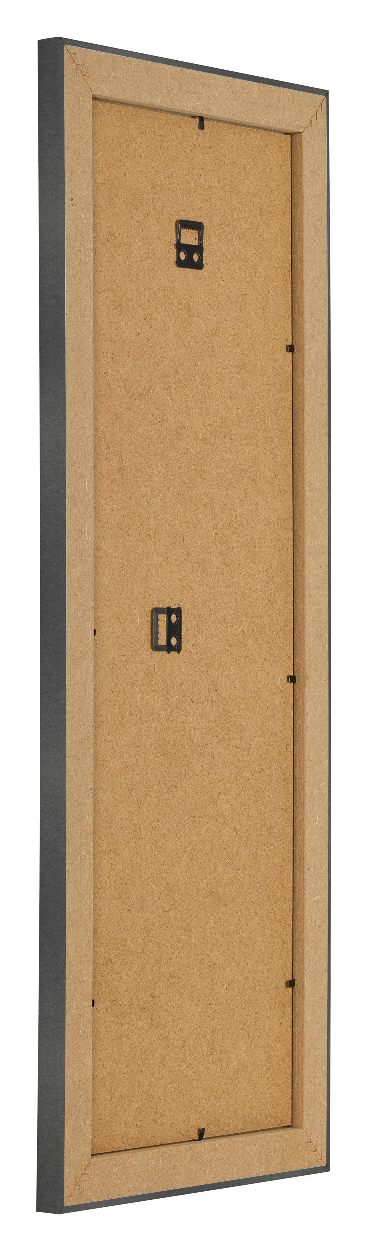 Photo Frame 20x60cm Black Silver Polished MDF Pisa Back Oblique | Yourdecoration.com