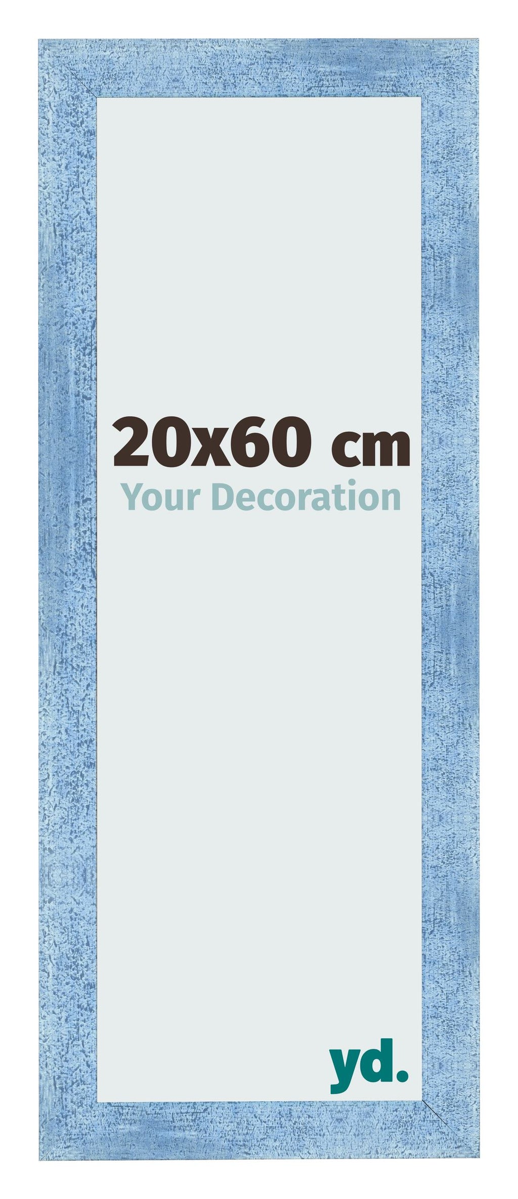 Photo Frame 20x60cm Clear Blue Swept MDF Pisa Front Size | Yourdecoration.com