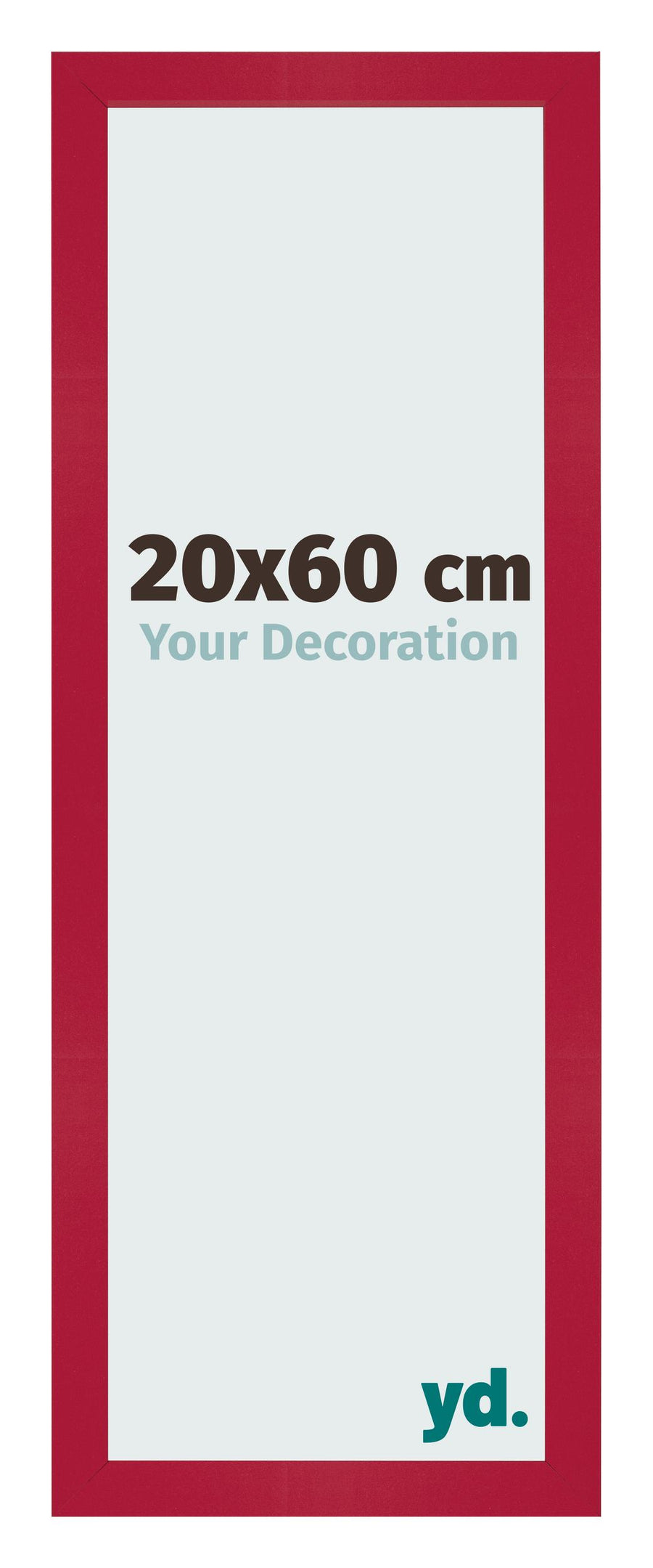 Photo Frame 20x60cm Red MDF Bologna Front Size | Yourdecoration.com