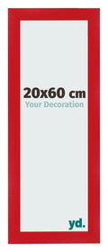 Photo Frame 20x60cm Red MDF Pisa Front Size | Yourdecoration.com