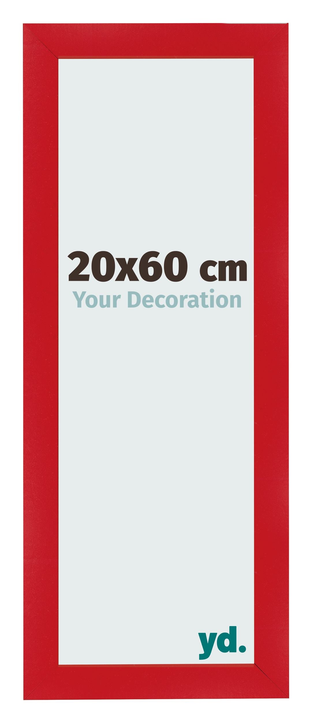 Photo Frame 20x60cm Red MDF Pisa Front Size | Yourdecoration.com