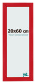 Photo Frame 20x60cm Red MDF Pisa Front Size | Yourdecoration.com