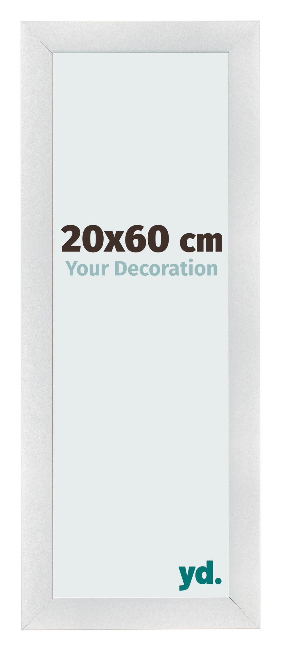 Photo Frame 20x60cm Silver Black Swept MDF Pisa Front Size | Yourdecoration.com