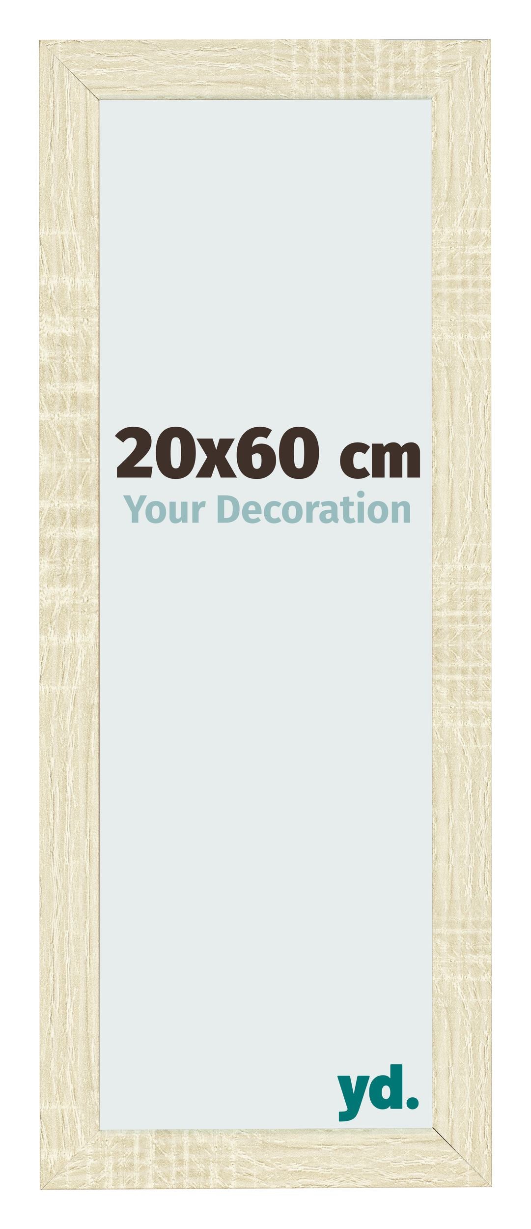 Photo Frame 20x60cm Sonoma Oak MDF Pisa Front Size | Yourdecoration.com