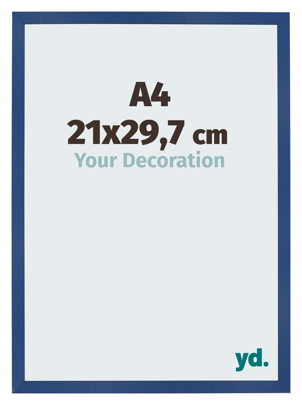 Photo Frame 21x29 7 cm A4 Dark Blue MDF Bologna Front Size | Yourdecoration.com