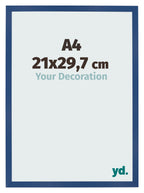 Photo Frame 21x29 7 cm A4 Dark Blue MDF Bologna Front Size | Yourdecoration.com