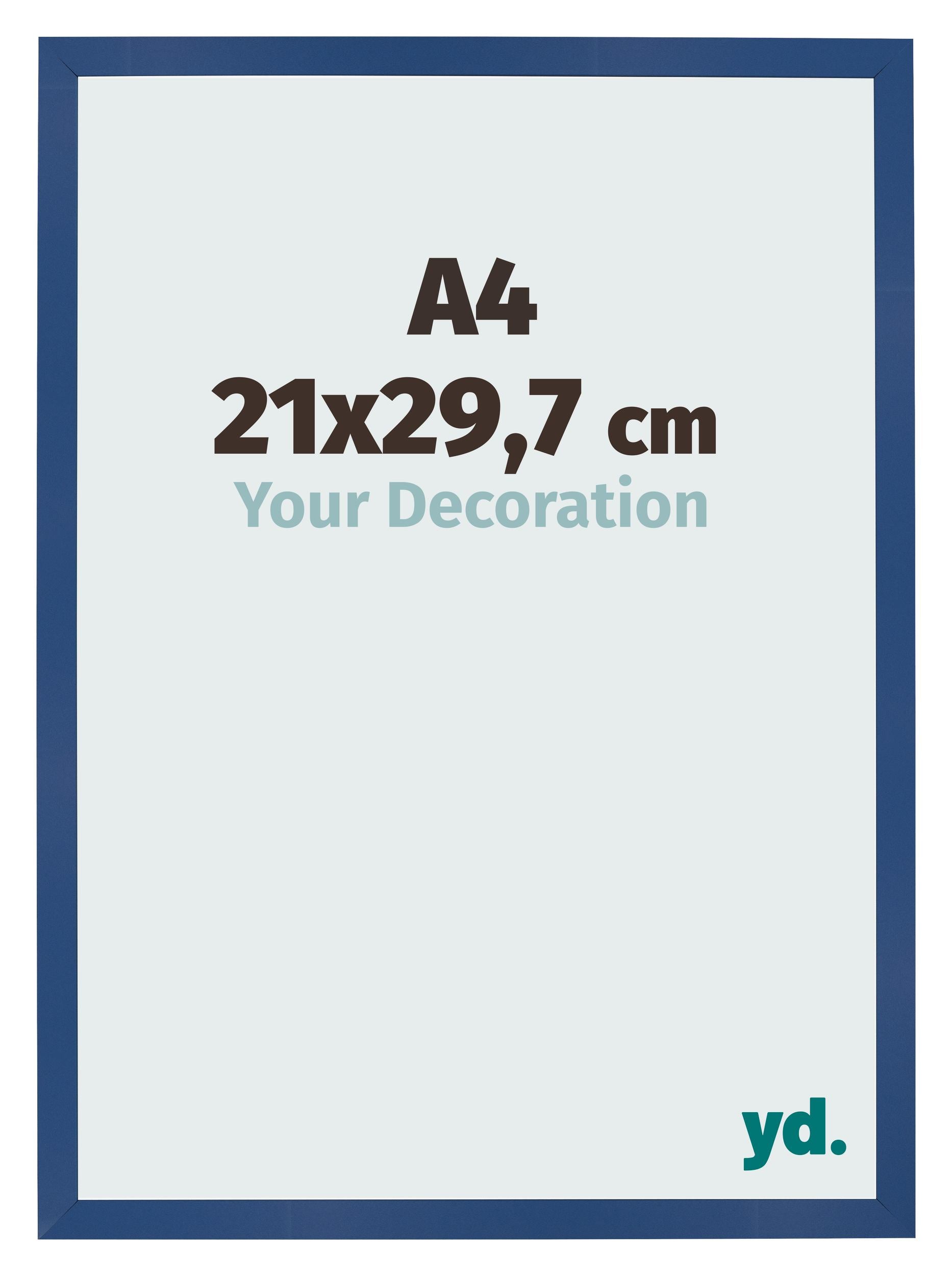 Photo Frame 21x29 7 cm A4 Dark Blue MDF Bologna Front Size | Yourdecoration.com