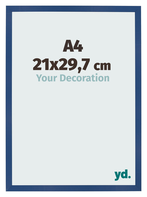 Photo Frame 21x29 7 cm A4 Dark Blue MDF Bologna Front Size | Yourdecoration.com