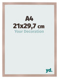Photo Frame 21x29 7 cm A4 Dusty Pink MDF Bologna Front Size | Yourdecoration.com