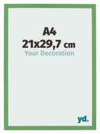 Photo Frame 21x29 7 cm A4 Green MDF Bologna Front Size | Yourdecoration.com