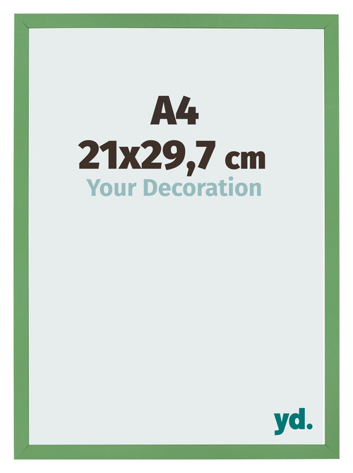 Photo Frame 21x29 7 cm A4 Green MDF Bologna Front Size | Yourdecoration.com