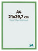 Photo Frame 21x29 7 cm A4 Green MDF Bologna Front Size | Yourdecoration.com