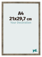 Photo Frame 21x29 7 cm A4 Metal Vintage MDF Bologna Front Size | Yourdecoration.com