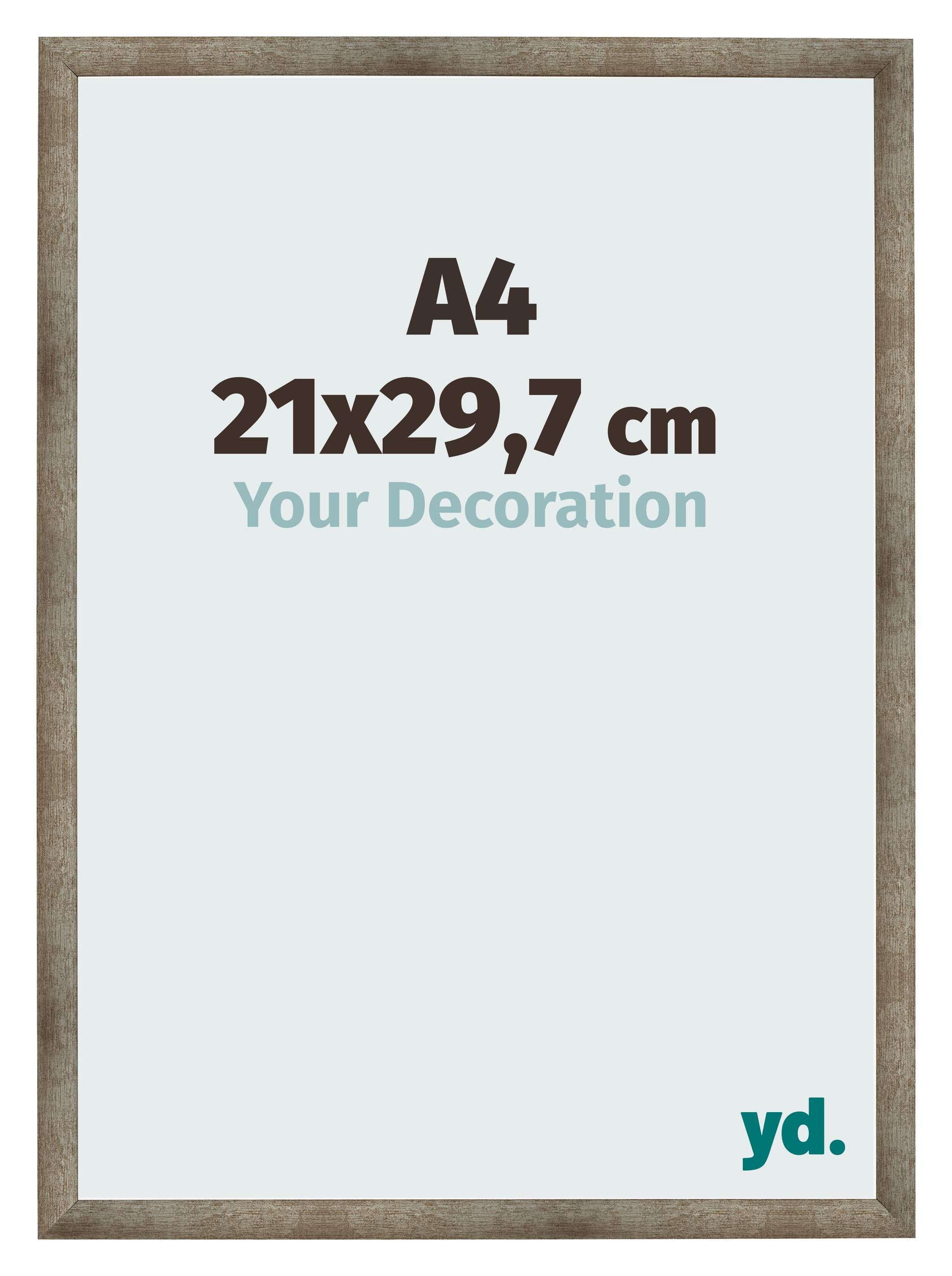 Photo Frame 21x29 7 cm A4 Metal Vintage MDF Bologna Front Size | Yourdecoration.com
